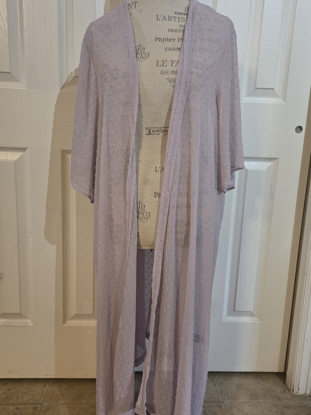 Torrid Lilac Sheer Dotted Long Robe